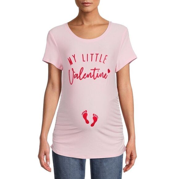 "My Little Valentine" Maternity T-shirt - Picture 1 of 8